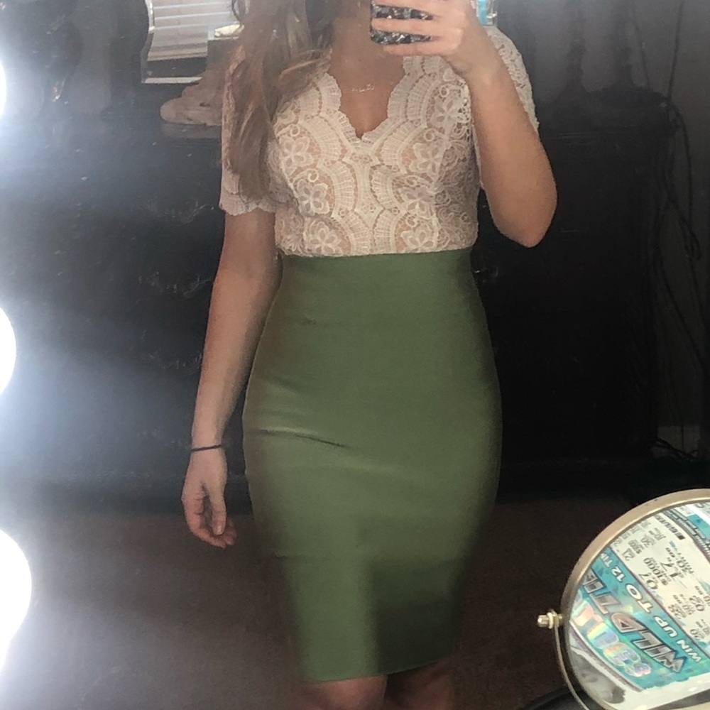 High waisted bandage skirt